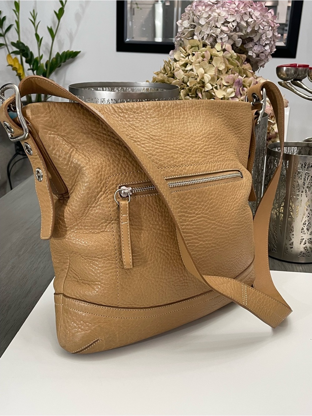 Coach Legacy Soft Duffle Tan Soft Milled Leather Crossbody Shoulder Bag F03790